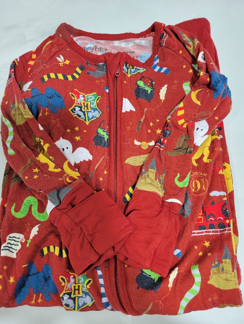 Little Sleepies Red Harry Potter Patterned Footie